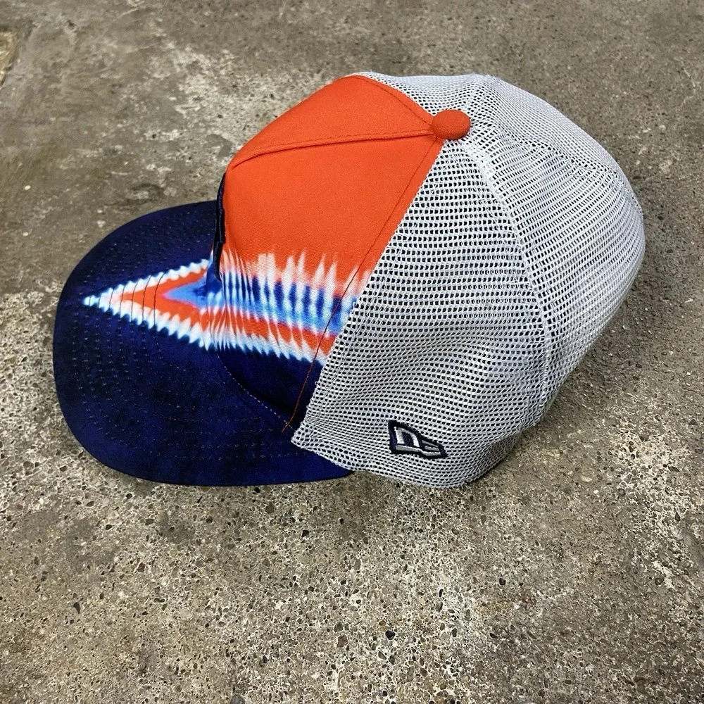 Detroit‎ Tigers Trucker Cap Strap Back Adjustable Orange Tie Dye Mesh MLB Hat